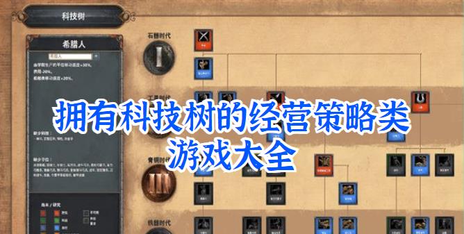 拥有科技树的经营策略类游戏大全
