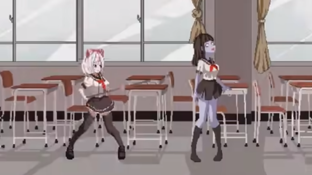 白毛少女大战僵尸(3)