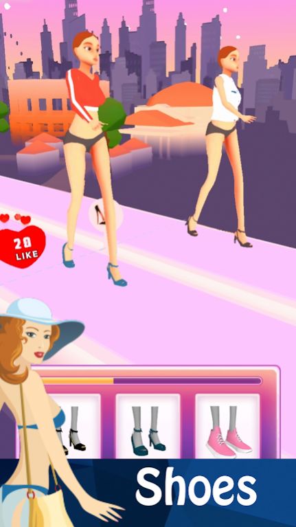 女生时尚装扮跑酷(2)