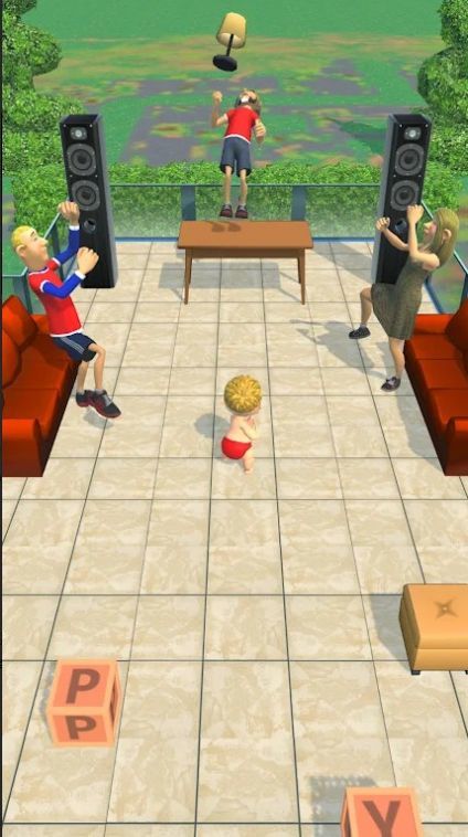 顽皮男孩奔跑(2)