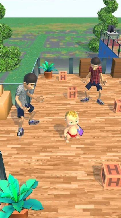 顽皮男孩奔跑(3)