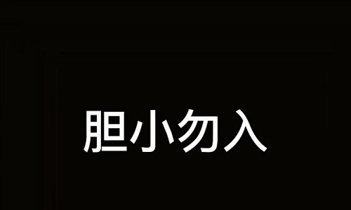 胆小勿进游戏大全