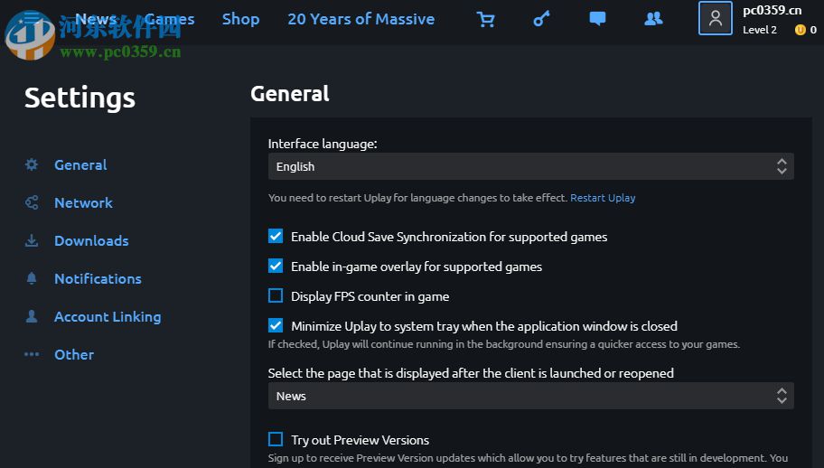 uplay将界面设置为中文的方法