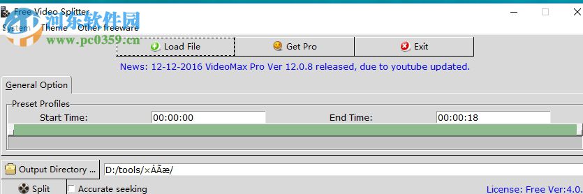 Free Video Splitter的使用教程