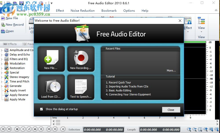 Free Audio Editor剪切音频文件的方法