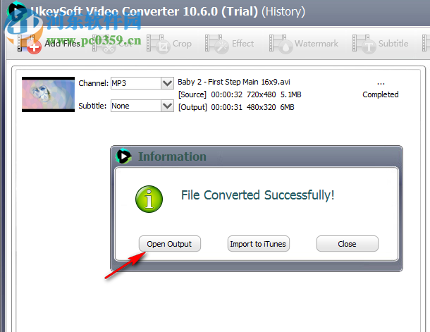 Ukeysoft Video Converter给视频添加水印的方法