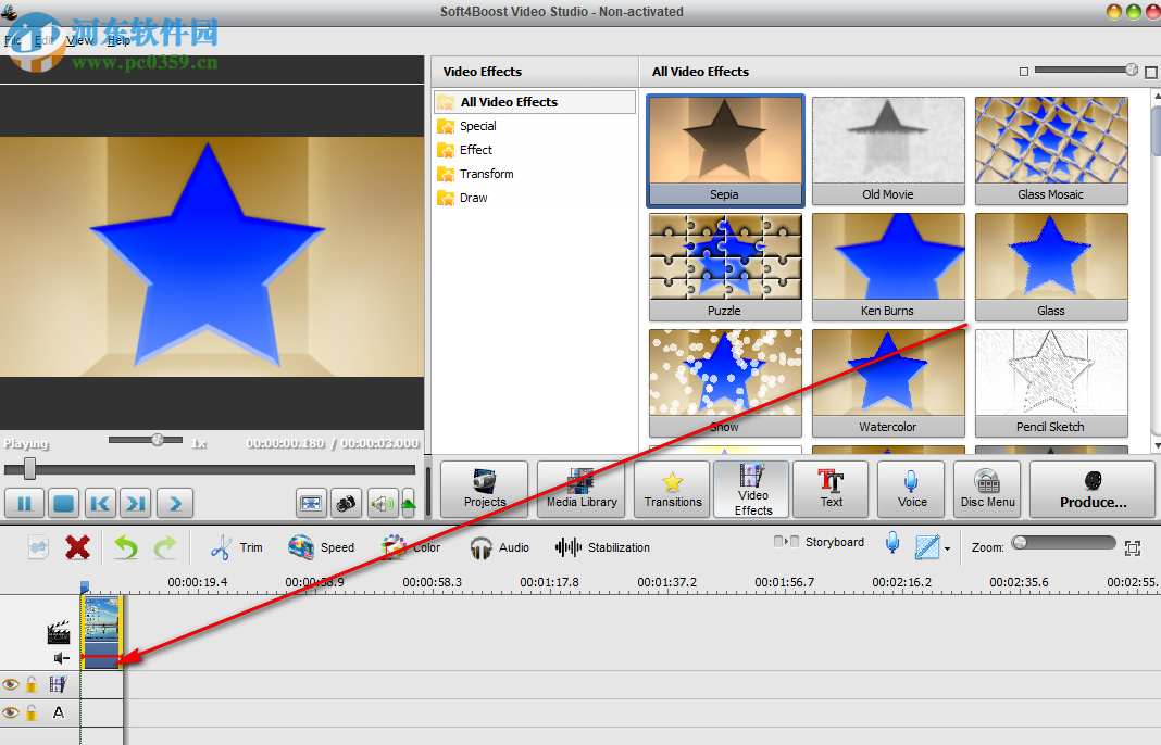 Soft4Boost Video Studio编辑视频画面滤镜特效的方法教程