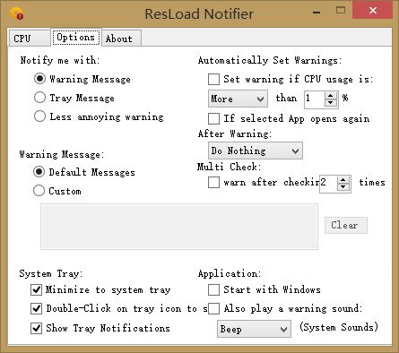 cpu利用率查看软件(ResLoad Notifier) 1.4.4.1 官方版