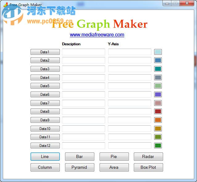 统计<a href=https://www.pc0359.cn/k/tubiaozhziuo/ target=_blank class=infotextkey>图表制作工具</a>(Free Graph Maker) 1.1 绿色版