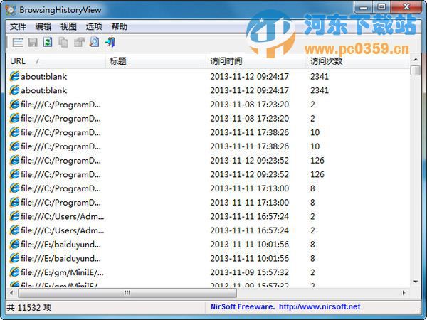Browsing History View(浏览器记录查看) 1.52 中文绿色版