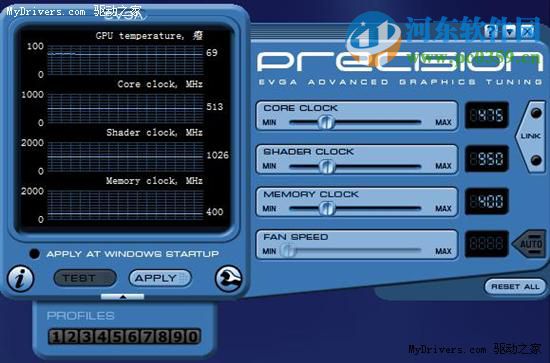 NVIDIA显卡超频工具(EVGA Precision) 5.3.11 官方版
