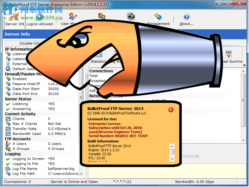 BulletProof FTP Server(FPT服务器) 14.1.2.21 破解版