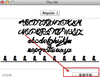 英文手写字体Mac版 1.0