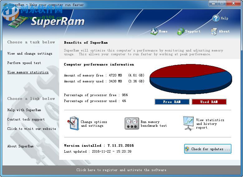 PGWARE SuperRam(<a href=https://www.pc0359.cn/s/neicunyouhua/ target=_blank class=infotextkey>内存整理</a>工具)