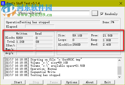 Barts Stuff Test(U盘闪存擦写寿命测试工具) 5.1.4 绿色版