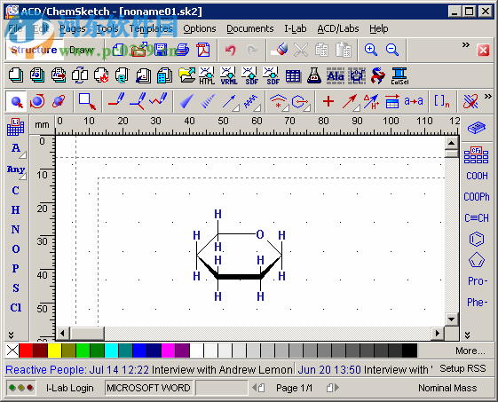 ChemSketch ACD 12.1下载(化学<a href=https://www.pc0359.cn/zt/jjht/ target=_blank class=infotextkey>绘图软件</a>) 中文汉化版