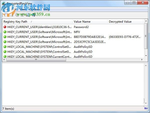 EncryptedRegView(扫描注册表加密信息) 1.03 免费版