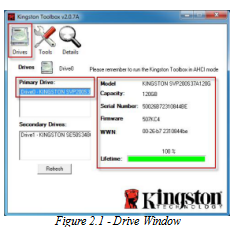 金士顿固态硬盘优化工具(Kingston Toolbox) 2.0.7a 绿色免费版