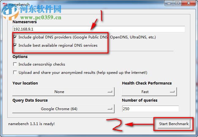 namebench下载(DNS测试工具) 1.3.1 绿色版