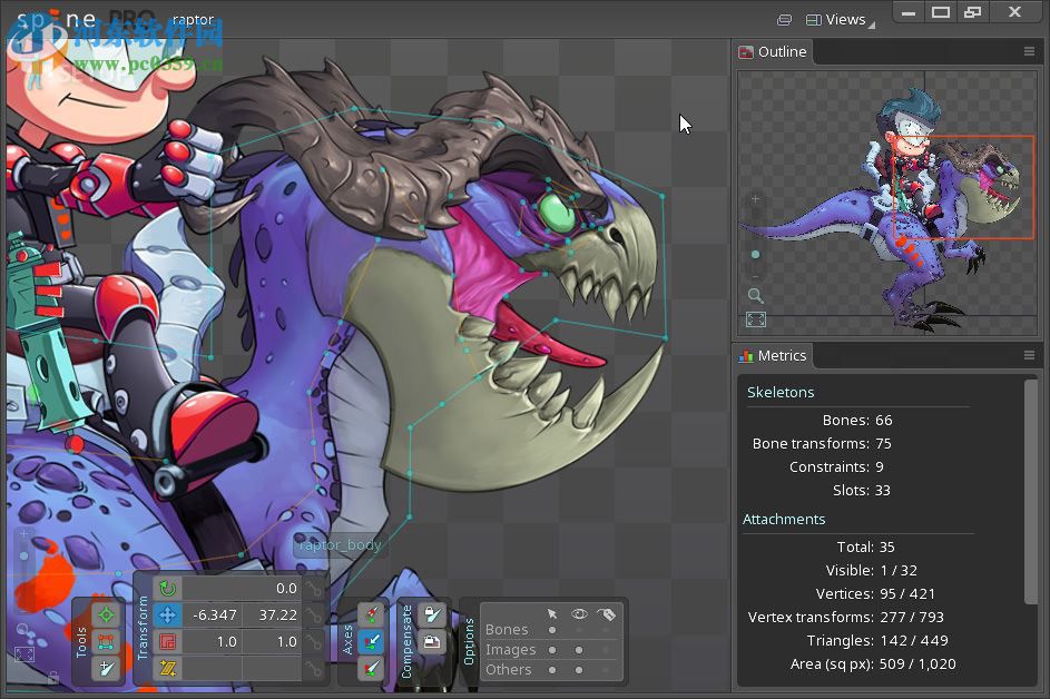 Spine下载(2D骨骼动画制作) 3.6.32 最新版