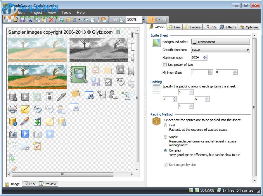 Cyotek Spriter下载(div+css切图工具) 1.0.8.5 绿色汉化版
