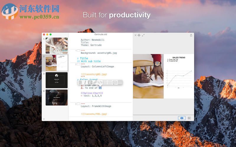 Slidium for Mac(Markdown编辑演示工具) 0.9.5