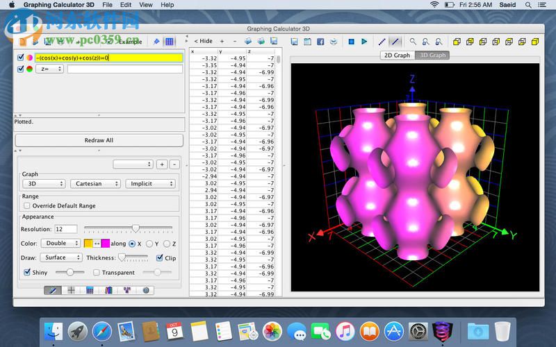 Graphing Calculator 3D for Mac(<a href=https://www.pc0359.cn/k/tubiaozhziuo/ target=_blank class=infotextkey>图表制作</a>软件) 6.6