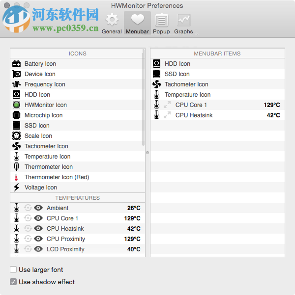 hwmonitor for mac(CPU检测软件) 6.1.1188 汉化版