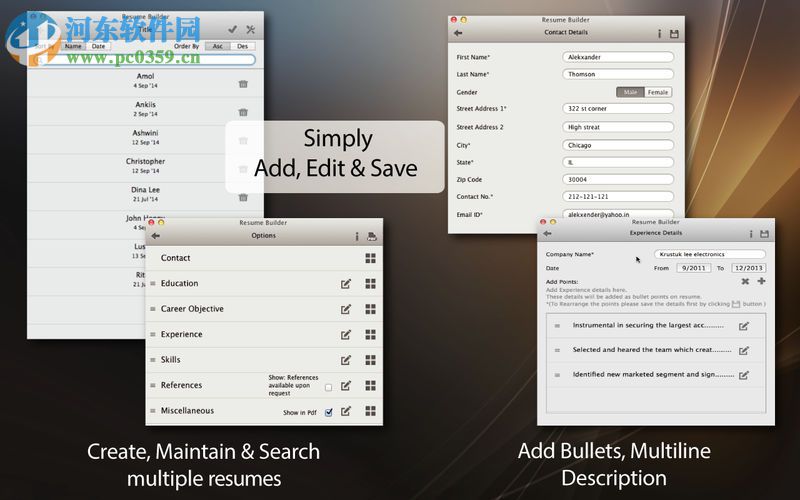 Resume Builder for Mac(简历制作软件) 1.5.0 免费版