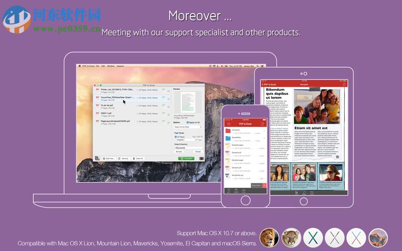 PDF to Excel for Mac(pdf转excel转换器) 1.7 免费版