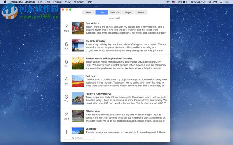 Reminisce for Mac(mac日记软件) 1.6 官方版