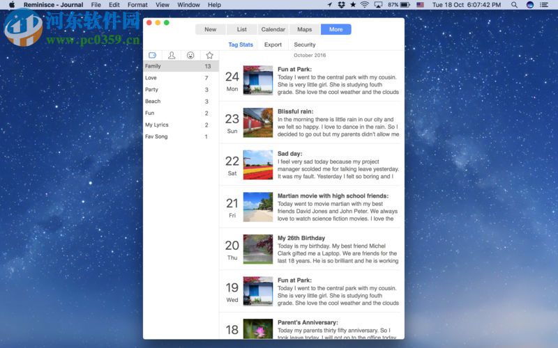 Reminisce for Mac(mac日记软件) 1.6 官方版