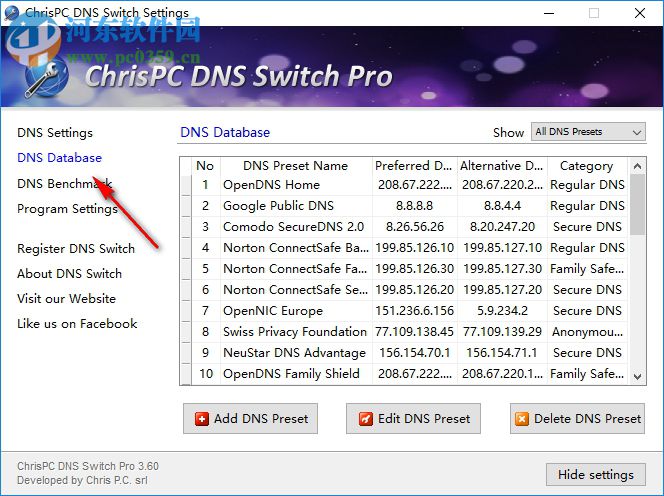 ChrisPC DNS Switch Pro(DNS切换工具) 3.60 免费版