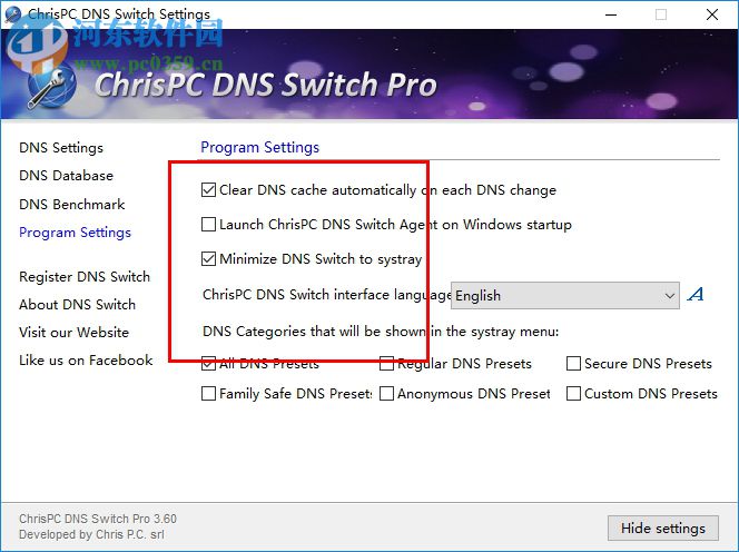 ChrisPC DNS Switch Pro(DNS切换工具) 3.60 免费版