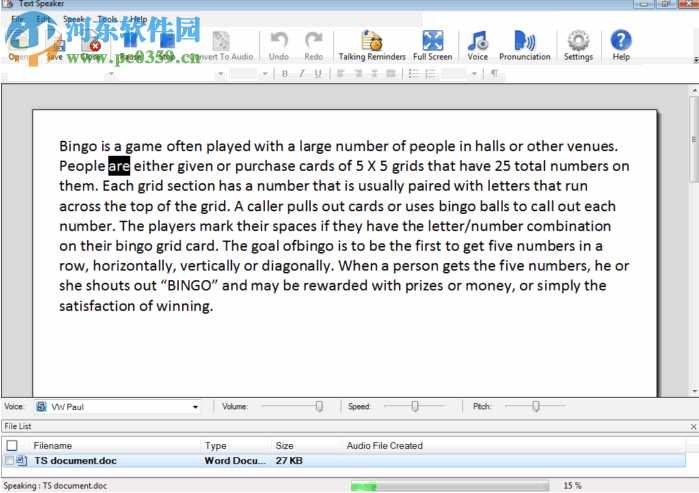 Text Speaker(文本转语音)
