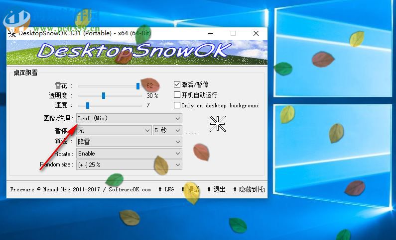 DesktopSnowOK(桌面飘雪)