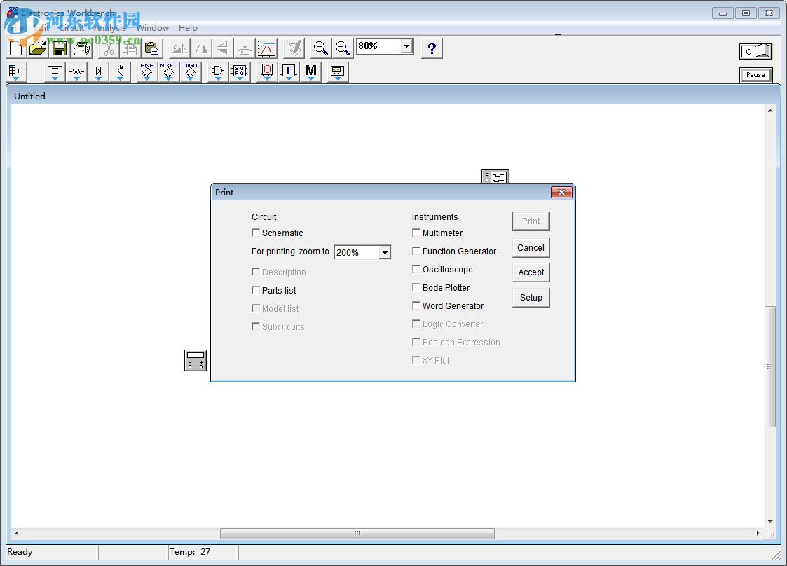 Electronic Workbench(电子电路仿真软件) 5.12 绿色版