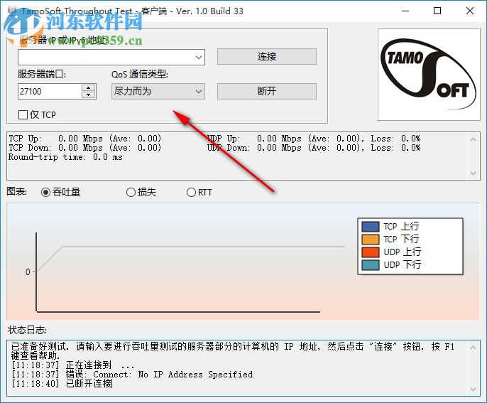 TamoSoft Throughput Test(网络连接测试) 1.0.33 中文绿色版
