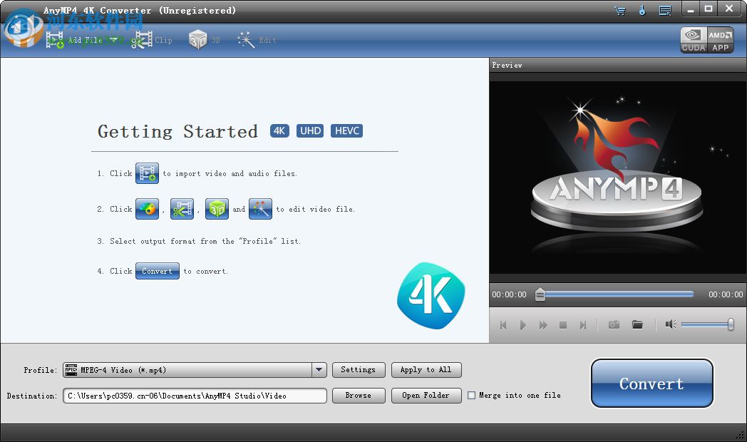 AnyMP4 4K Converter(高清MP4视频转换器)