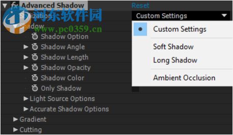 Advanced Shadow(AE自定义字体长投影预设) 1.0 免费版