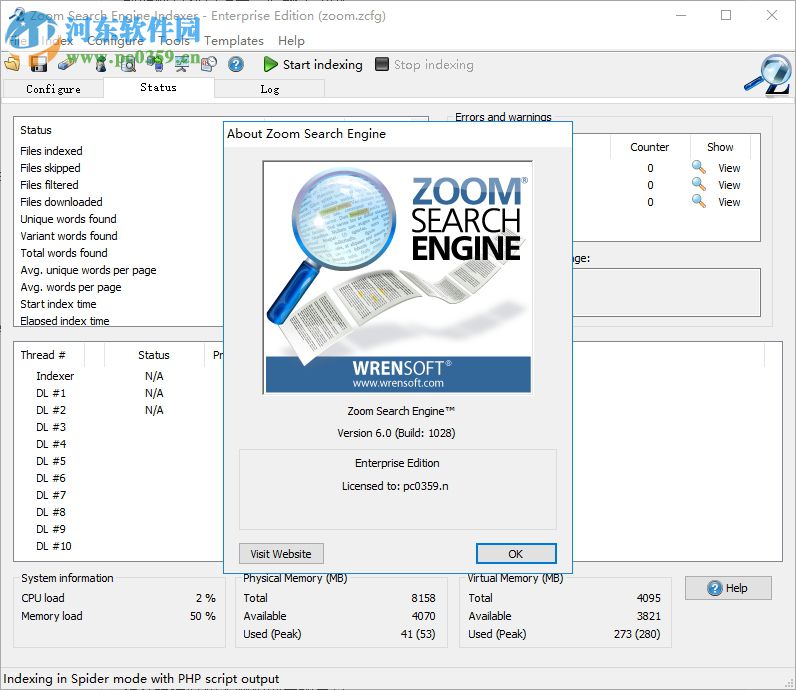 Zoom Search Engine Indexer(网站开发套件) 7.0 官方版