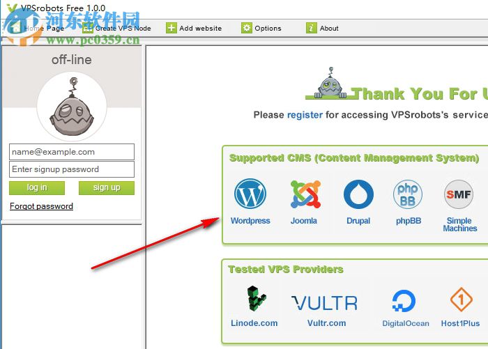 VPSrobots(一站式网站管理软件) 1.0 官方版
