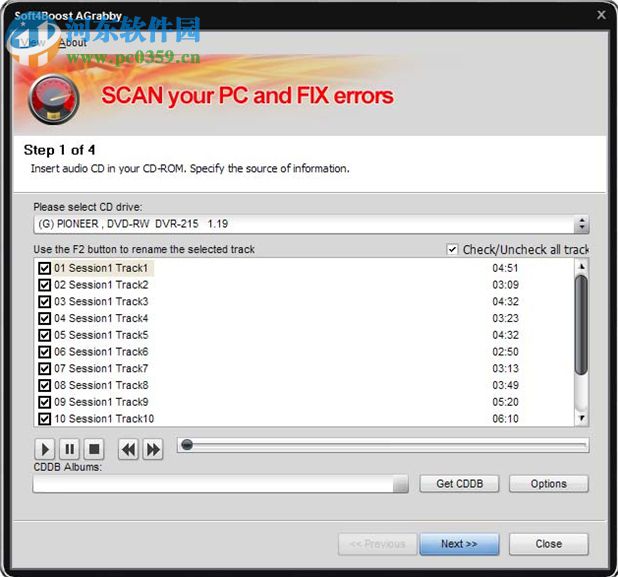 Soft4Boost Any Audio Grabber(CD音乐提取软件)