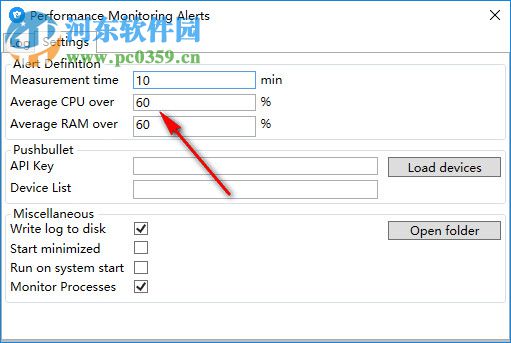 Performance Monitoring Alerts(电脑资源查看工具) 1.0 绿色免费版