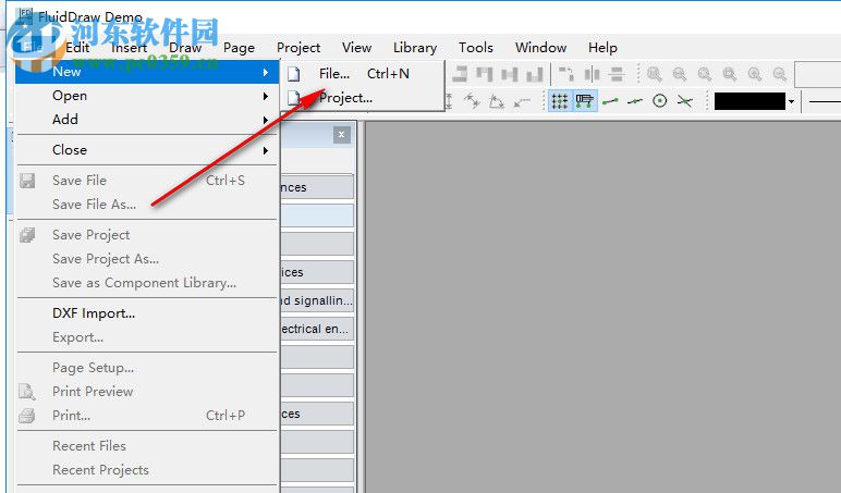 FluidDraw P5 demo(电气动电路图绘制软件) 5.3t 免费版