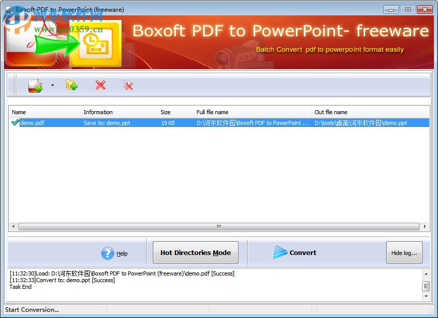 Boxoft PDF to PowerPoint(PDF转PPT软件) 1.41 免费版