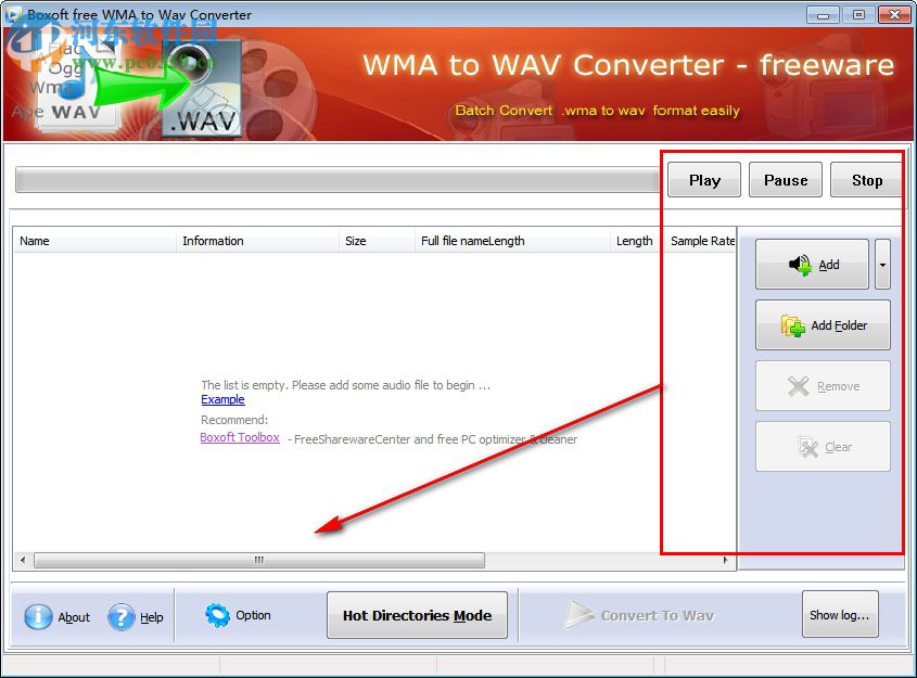 Boxoft WMA to Wav converter(WMA转Wav格式) 1.0 官方版