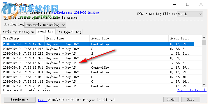 rawKeyLogger(鼠标操作记录器) 0.5 绿色版