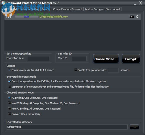 Password Protect Video Master(视频加密保护工具) 8.0 绿色中文版