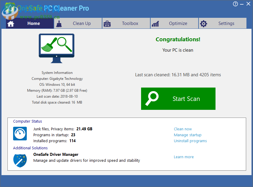 OneSafe PC Cleaner(系统清理)